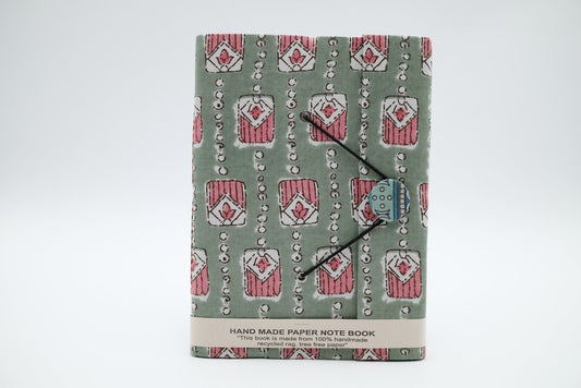 Block Print Rag Notebook - Magic Lotus