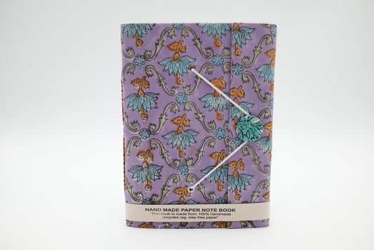 Block Print Rag Notebook - Purple Rain