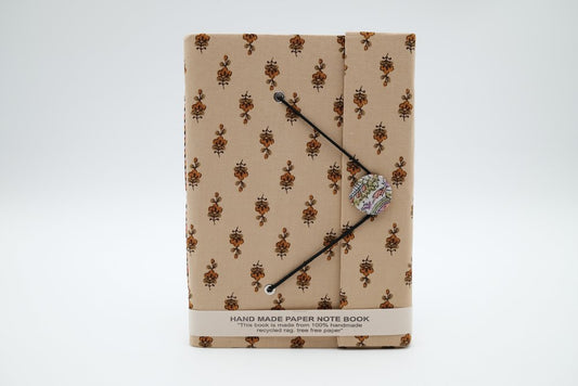 Block Print Rag Notebook - Fall Blooms