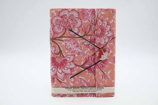 Block Print Rag Notebook - Pink Paradise