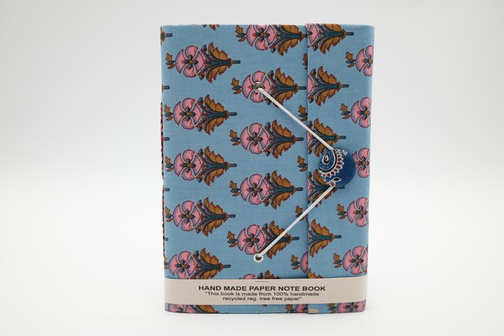 Block Print Rag Notebook - Riverside Bloom